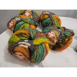 LOT OF 5 - Lana Grossa Yarn Olympia (55%VirginWool,47%Acrylic)